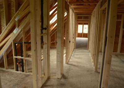 Drain and vent rough-in in new framing